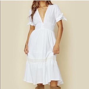 Cleobella white midi dress